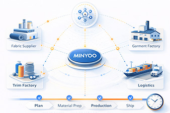fashion supply chain services coordinating fabric mills, garment factories, and logistics networks