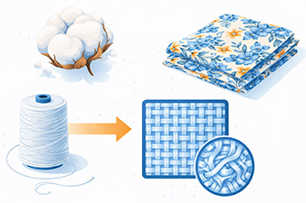 material selection in apparel sourcing services including fiber, fabric structure, and performance testing