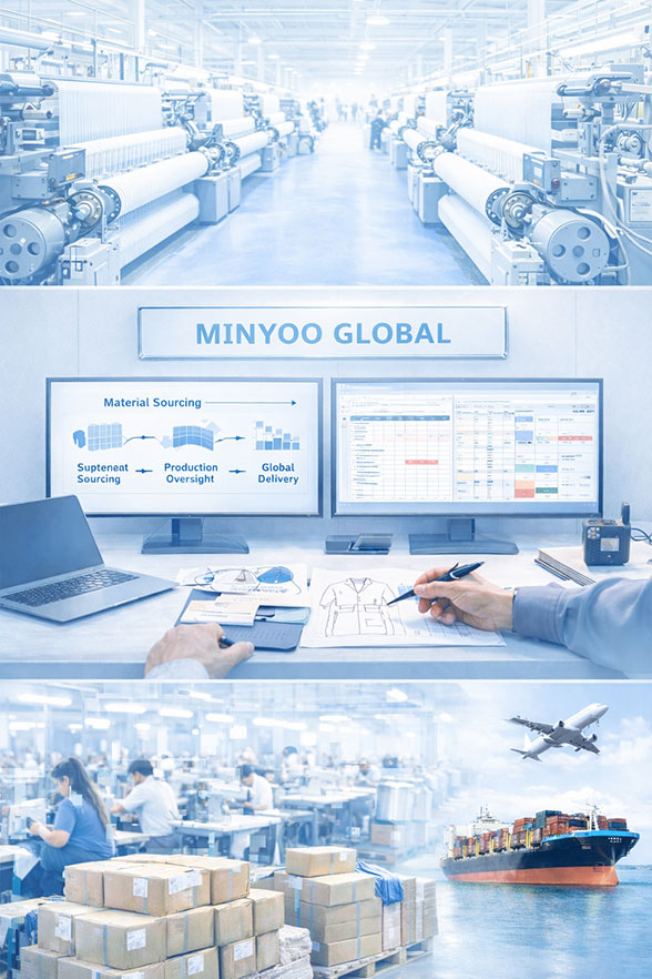 apparel sourcing solutions and garment production management system by MINYOO